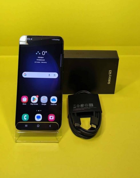 Samsung S23 128GB Fekete Krtyafggetlen,garancilis mobiltelefon elad