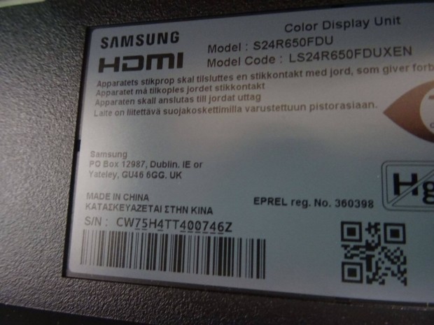 Samsung S24R650FDU Led Monitor