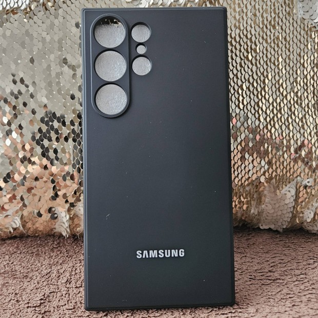 Samsung S24 Ultra j fekete szilikon tok 