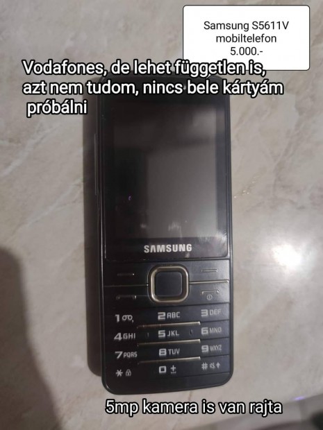 Samsung S5611V mobiltelefon