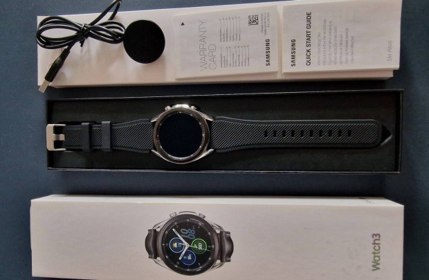 Samsung SM-R840 Galaxy Watch 3 okosra, 45 mm; ezst okosra (jszer)
