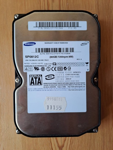 Samsung SP0812C merevlemez