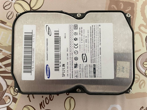 Samsung SP1213N 3,5" PATA (IDE) 120GB merevlemez HDD tesztelt -/-