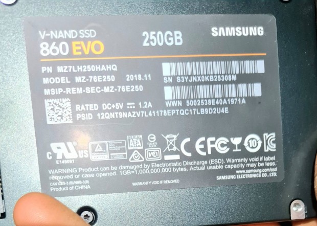 Samsung Ssd 250gb 860 evo