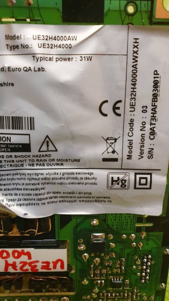 Samsung UE32H4000AW LED tv tpegysg BN44-00696A UE32H4000