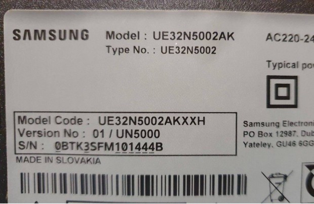 Samsung UE32N5002AK LED tv Tpegysg hibs mainboard BN9647003A