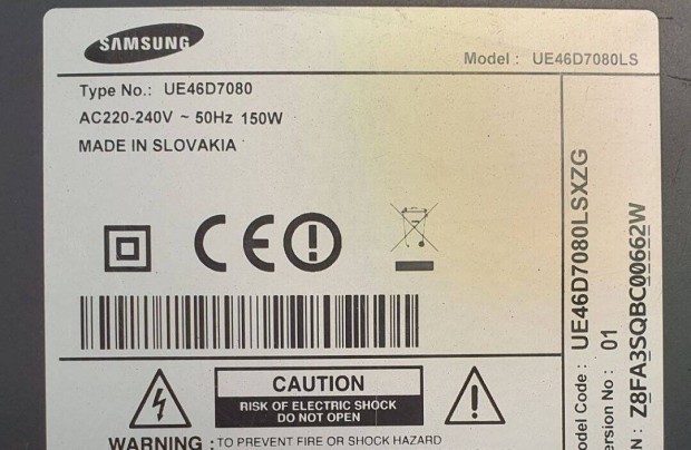 Samsung UE46D7080 LED LCD tv hibs alkatrsznek nem kapcsol be