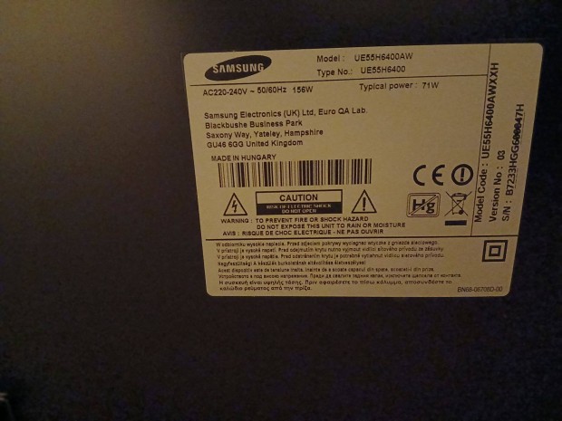 Samsung UE55H6400 Full HD 3D TV