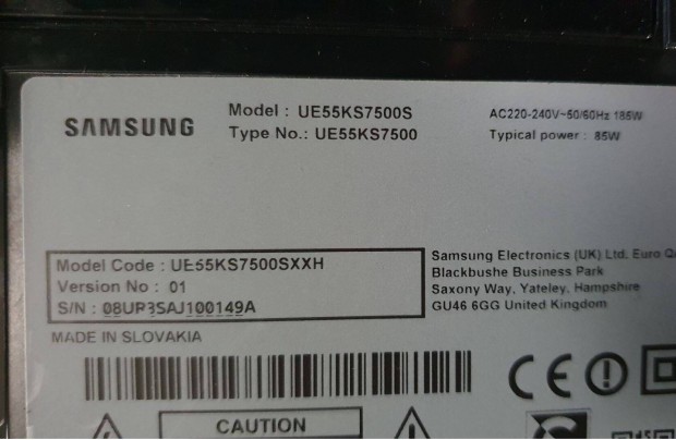 Samsung UE55KS7500S LED LCD tv hibs trtt alkatrsznek UE55KS7500