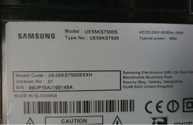 Samsung UE55KS7500S LED LCD tv hibs trtt alkatrsznek UE55KS7500