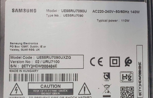 Samsung UE55RU7090U LED LCD tv talp prban NU RU