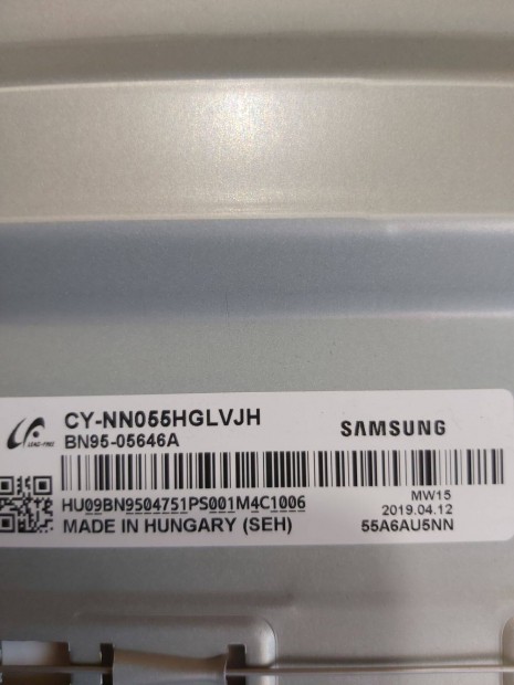 Samsung UE55 139 cm 55" hibtlan diffzor Led httrrel