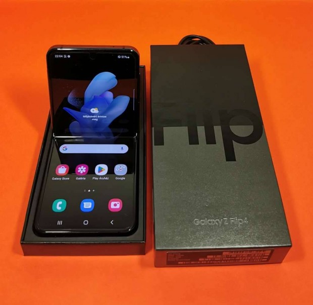 Samsung Z Flip 3 5G 128GB Fekete Krtyafggetlen karmentes mobiltelefo