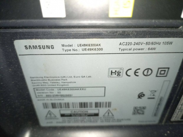 Samsung (UE49K6300AK) 124 cm-es Fhd led tv alkatrsznek elad