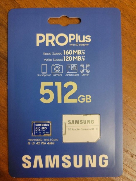 Samsung - Pro Plus 512GB microsdxc Uhs-I memriakrtya