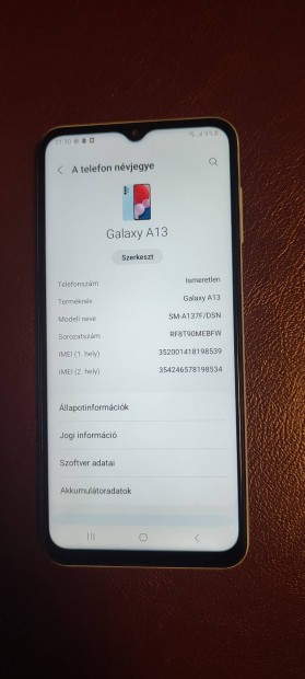 Samsung a13 elad