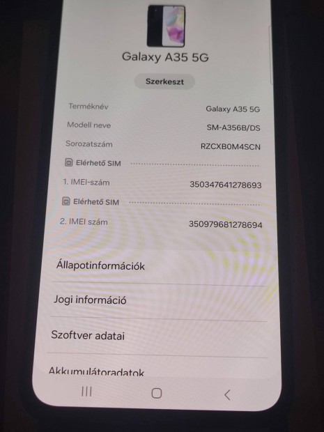 Samsung a35 fggetlen 