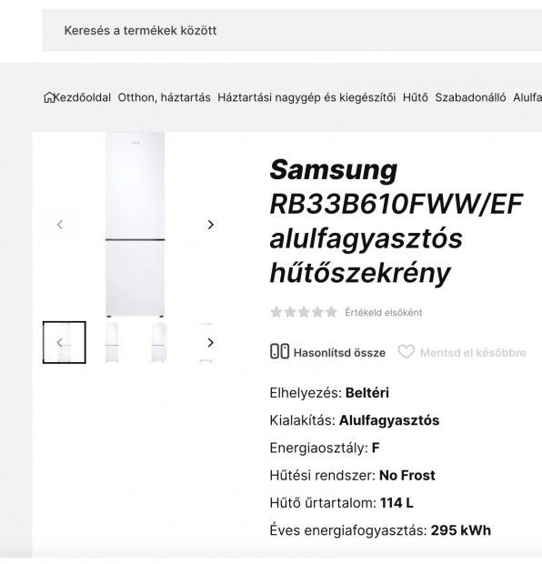Samsung alig hasznlt ht- fagyaszt kltzs miatt elad