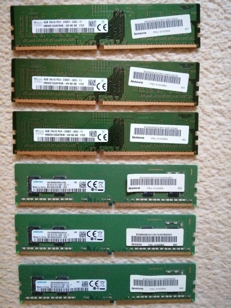 Samsung és SK Hynix DDR4 4GB 2400mhz ram