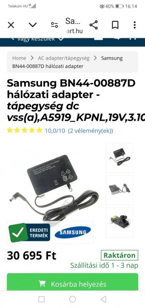 Samsung hlzati adapter (19v3.1a)