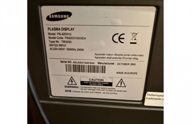 Samsung plazma tv