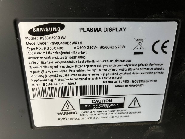 Samsung plazma tv alkatrsznek