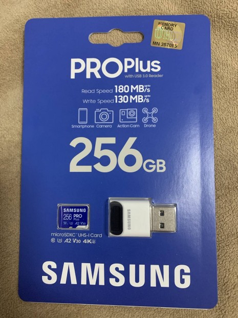 Samsung pro Plus 256 sd kártya új