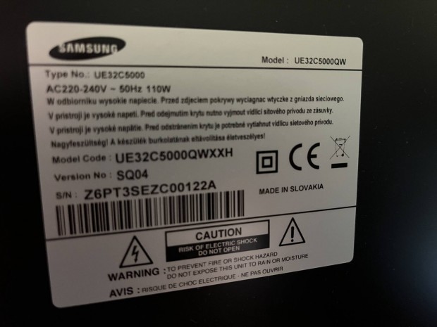 Samsung síkképernyős TV