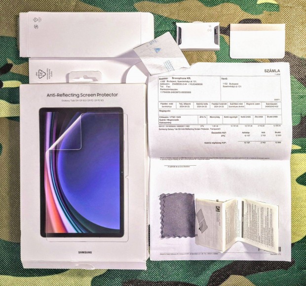 Samsung tablet védőfólia Galaxy Tab S9, S9 FE 11"