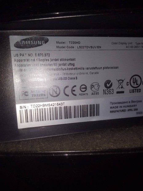 Samsung tv monitor 22"