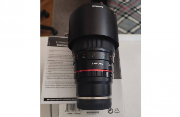 Samyang 135mm F2.0 nagyon szp llapotban FE Sony E reklmron