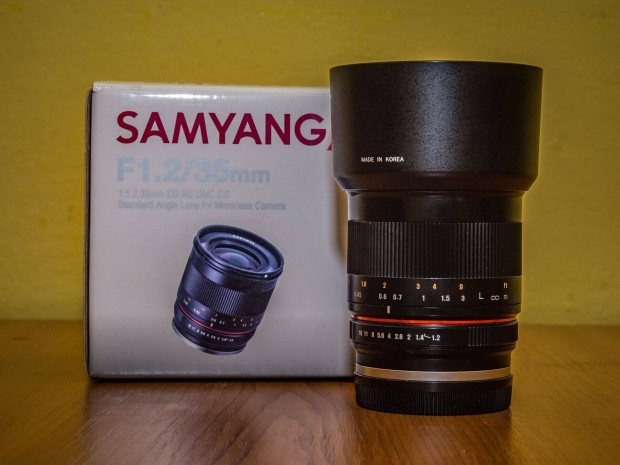 Samyang 35mm F1.2 objektív eladó (Canon EF-M)