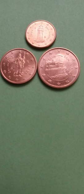 San Marino euro 1,2,5 centes rmesor