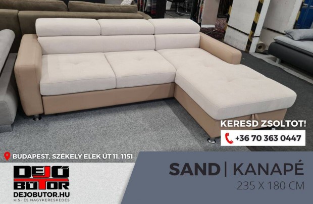 Sand mini sarok rugs krm kanap lgarnitra 235x180 cm gyazhat