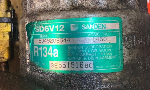 Sanden 1450 Klimakompresszor SD6V12 9655191680