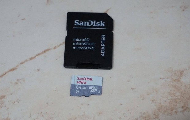 Sandisk 64gb sd krtya, class 10, Uhs-I, Memriakrtya Sdxc microsd