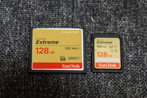 Sandisk Extreme 128 GB CF + 128 GB SD memriakrtya