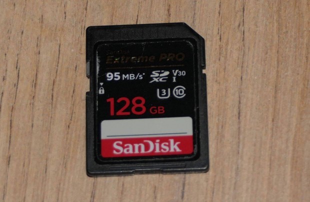 Sandisk Extreme Pro 128 gb-os sd krtya