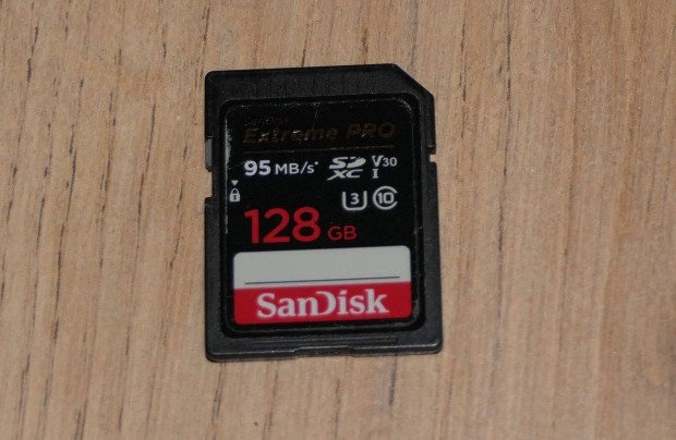 Sandisk Extreme Pro 128 gb-os sd krtya