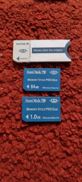 Sandisk Memory Stick Duo memria krtya + adapter 