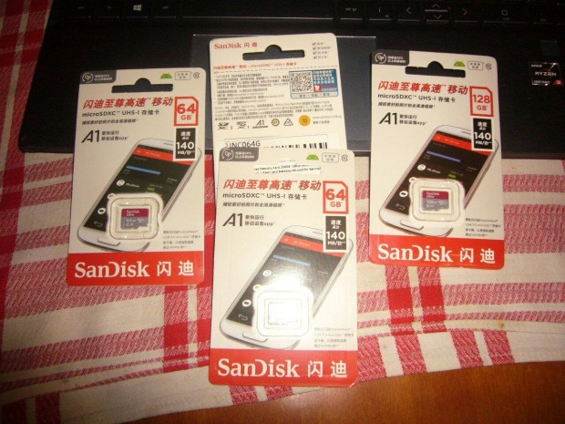 Sandisk Micro SD Kártya 64-128GB 2500-5000FT