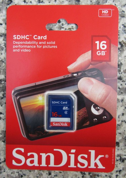 Sandisk SDHC krtya 16 GB - tiszta j, bontatlan