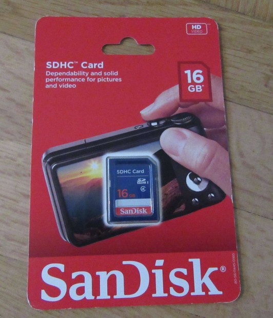 Sandisk SDHC krtya 16 GB - tiszta j, bontatlan, gyrilag teljesen z