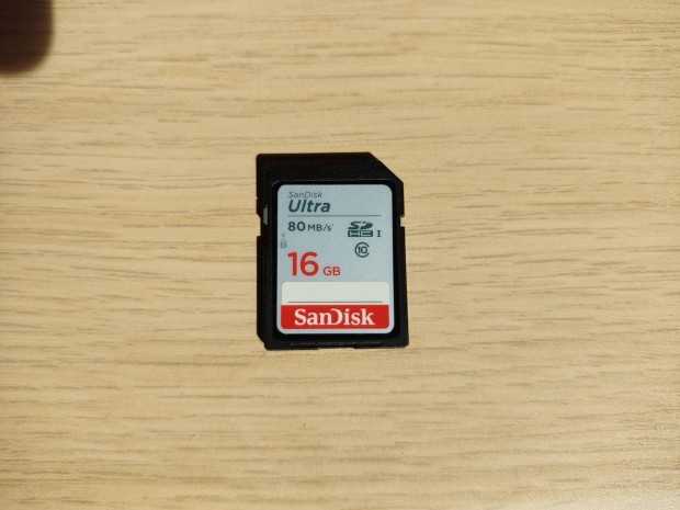 Sandisk Ultra 16GB SD krtya (SDHC, 80 MB/s)