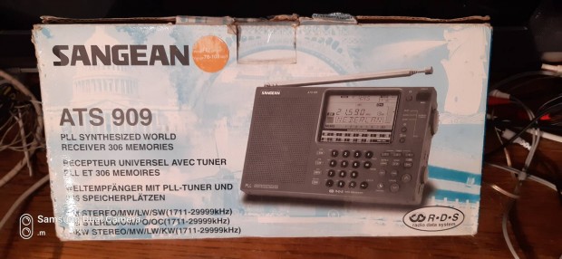 Sangean ATS-909 rdi,dobozban, teljes felszerels!
