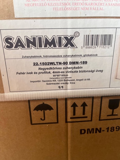 Sanimix zuhanykabin tálca nélkül