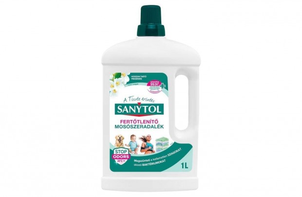 Sanytol Fehér virágok klórmentes fertőtlenítő mosószeradalék, XXL, 1 l