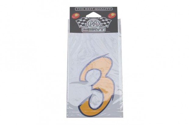 S�rga "3" sz�m matrica (9 cm)