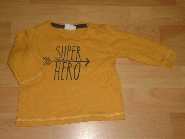 Srga super hero feliratos hossz ujj fels 6-9 h (mret 74)