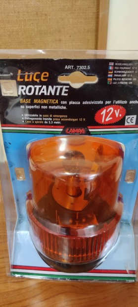 Sárga villogó 12v 3,3 m kabellel Új!